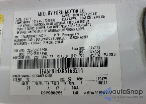 2019 Ford Mustang from USA, damaged, VIN 1FA6P8THXK5168214